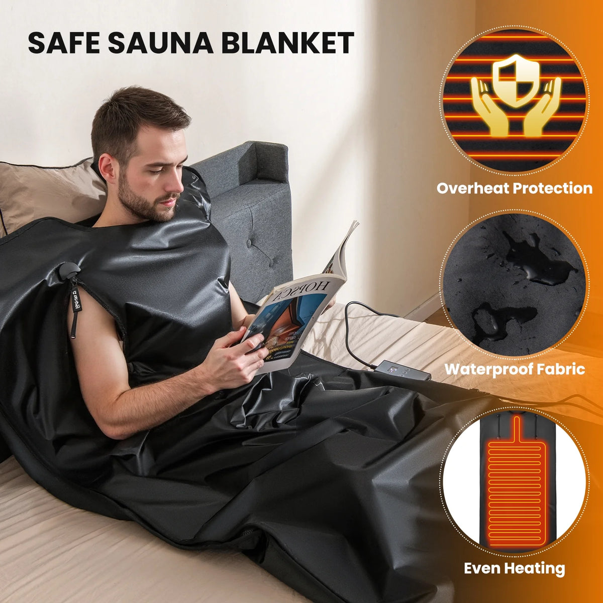 Infrared Sauna Blanket, Black