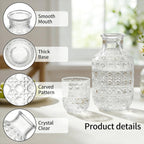 Hobnail Glass Bedside Carafe Set