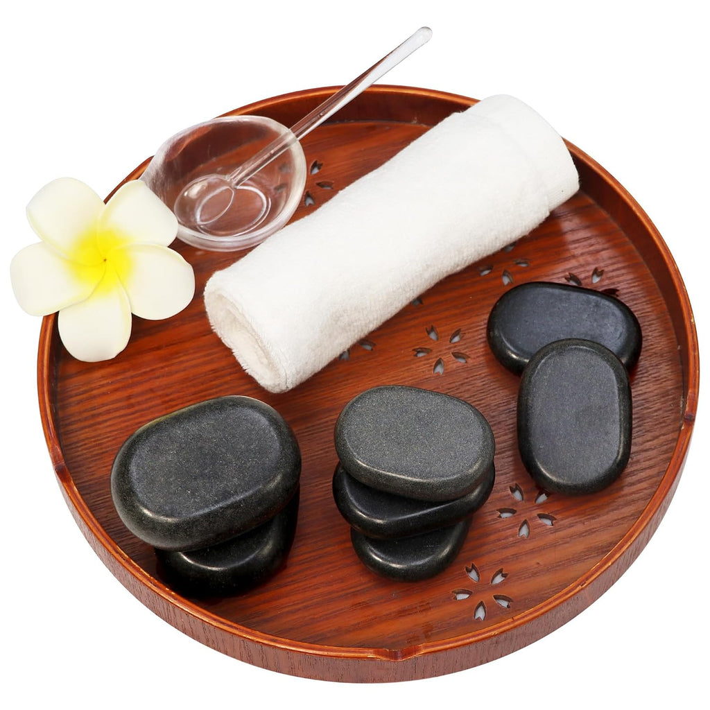 Basalt Hot Stone Set in Bamboo Case