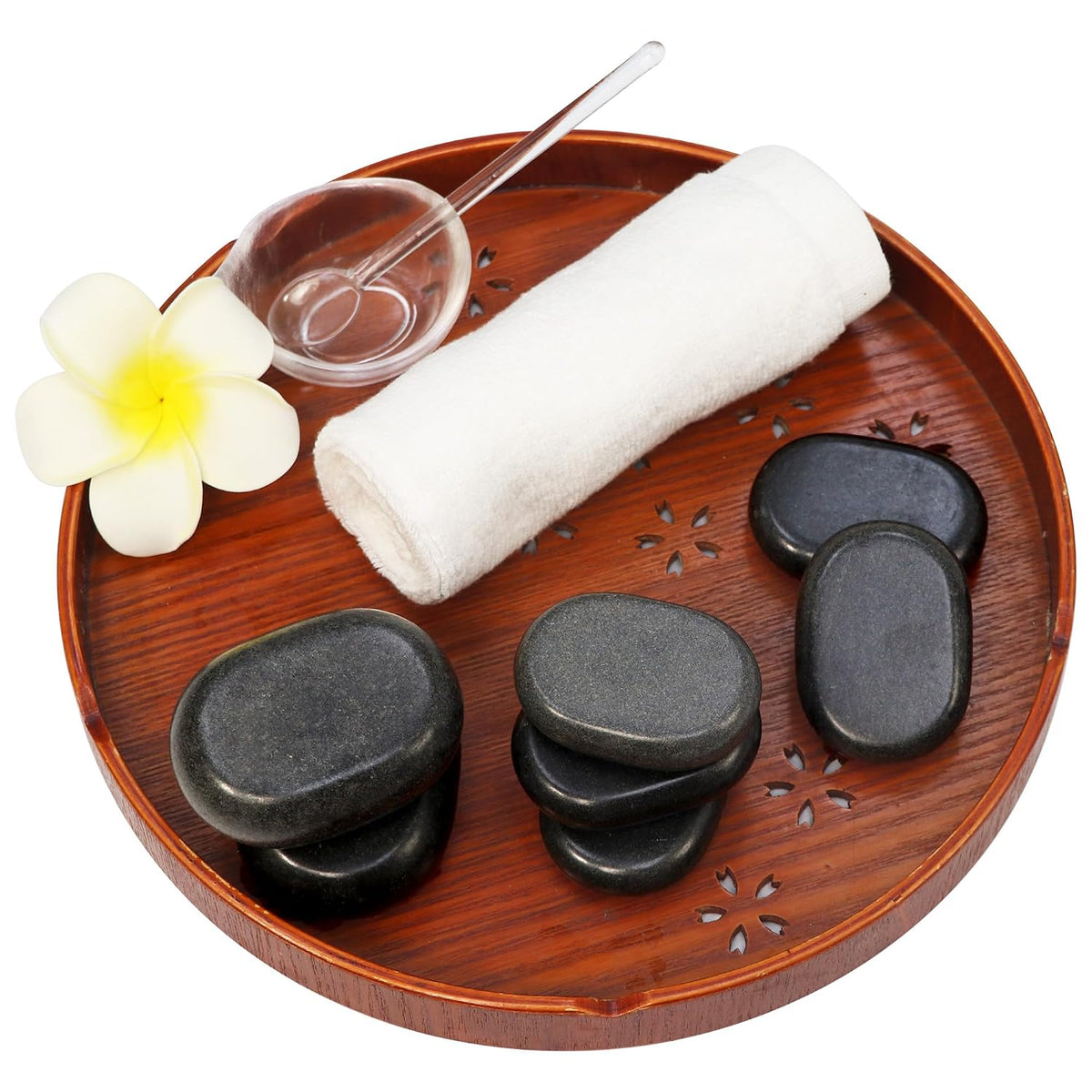 Basalt Hot Stone Set in Bamboo Case