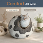 Hand-Felted Wool Cat Cave