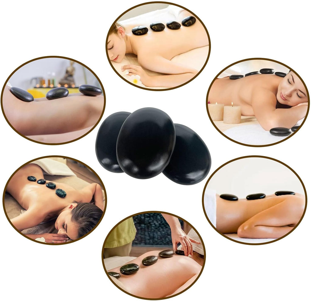 Basalt Massage Stones, Set of Three