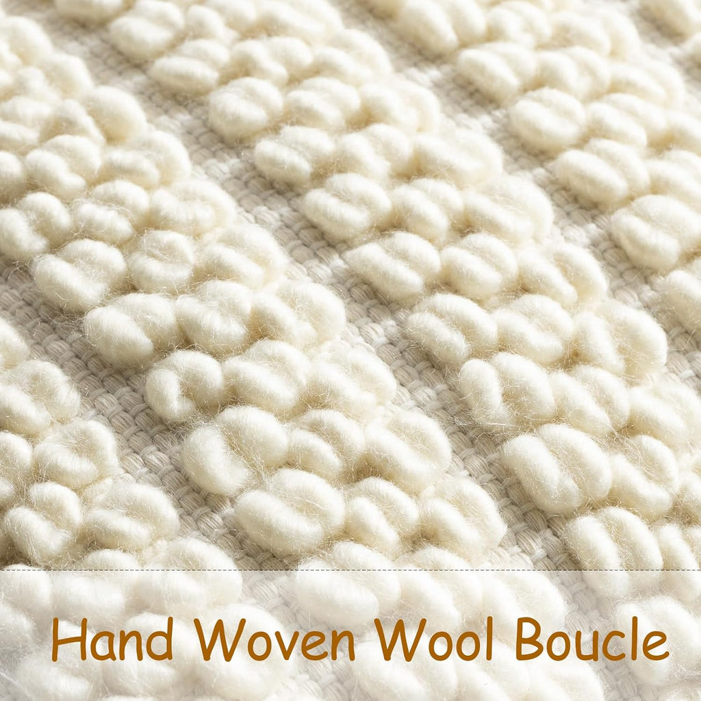 Wool Boucle Pillow Cover, Ivory