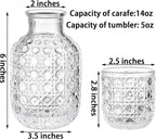 Hobnail Glass Bedside Carafe Set