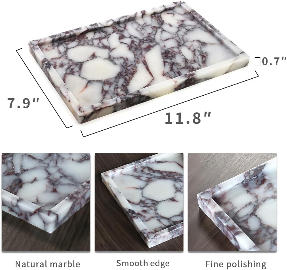 Viola Marble Vanity Tray