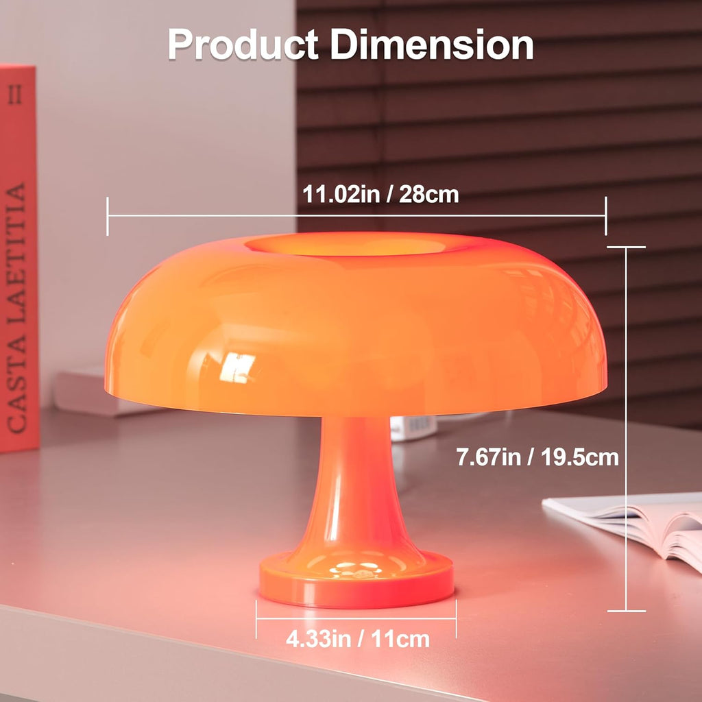 Amber Retro Mushroom Lamp