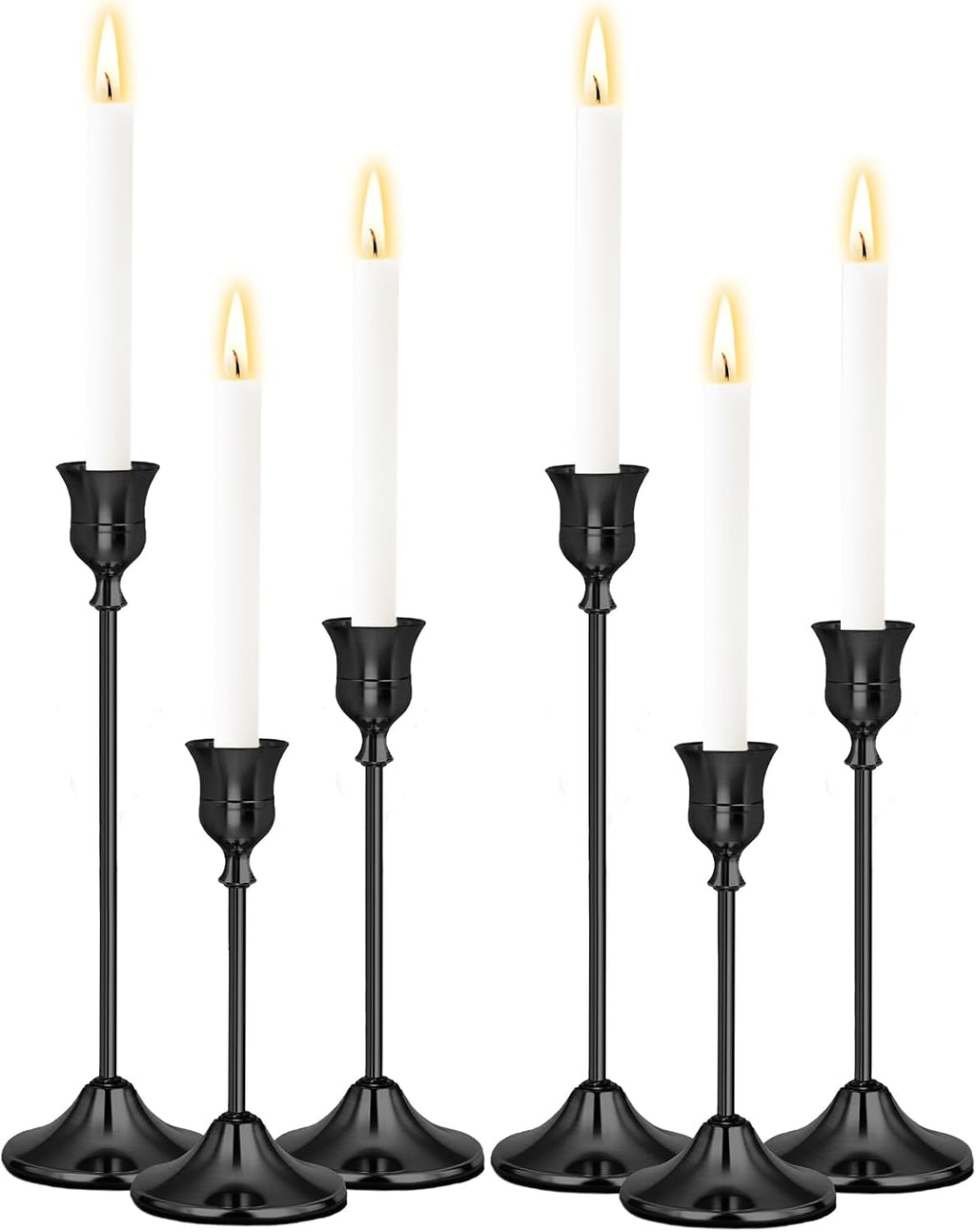 Weighted Taper Candlestick Set of Six