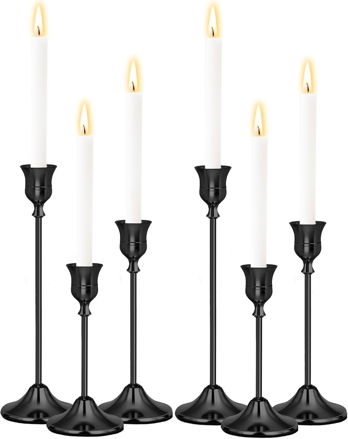 Weighted Taper Candlestick Set of Six