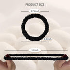 Mulberry Silk Scrunchies, Black, Set of Four
