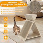 Wooden A-Frame Cat Scratcher
