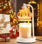 Candle Warmer Lamp, Amber Glass