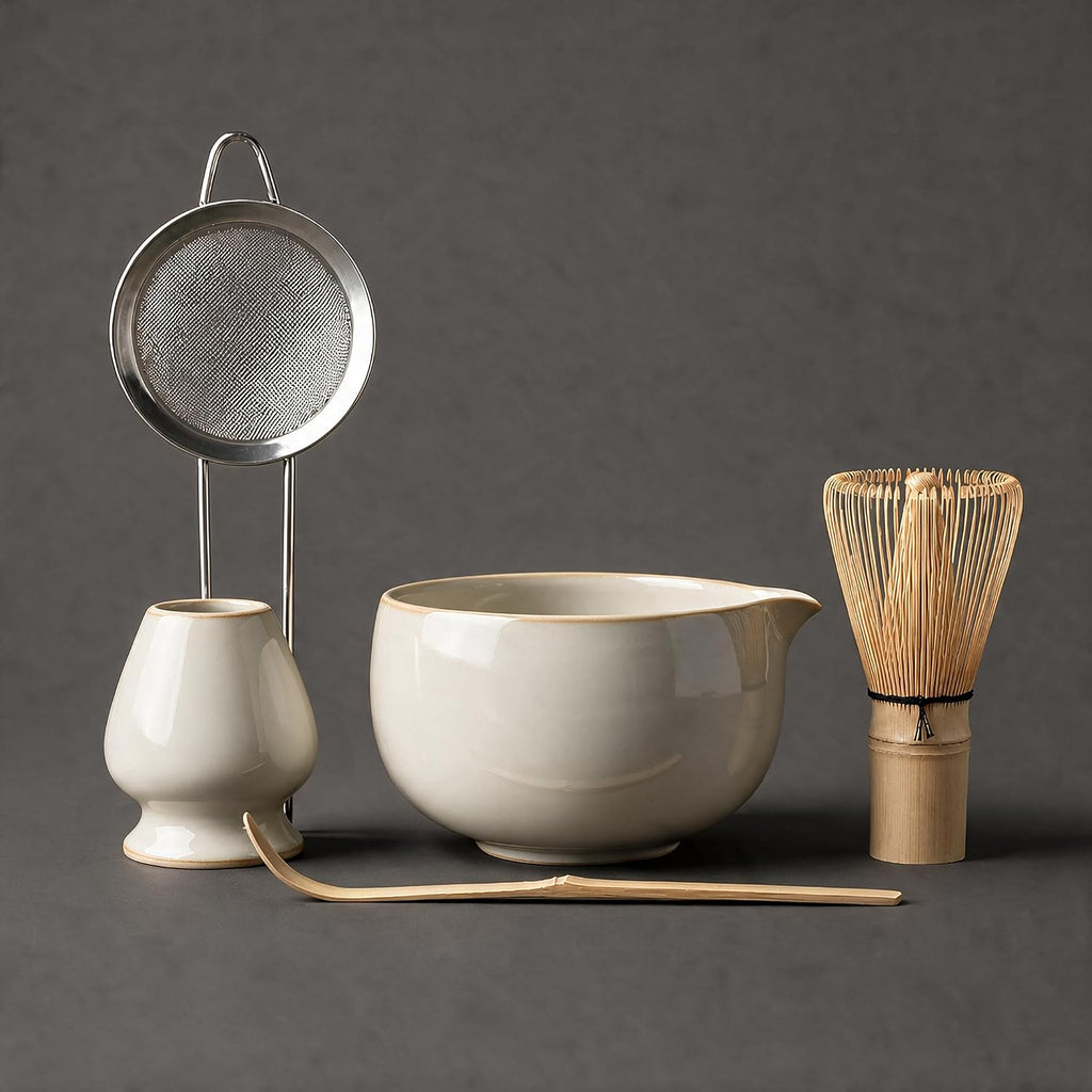 Ceramic Matcha Set with Bamboo Whisk