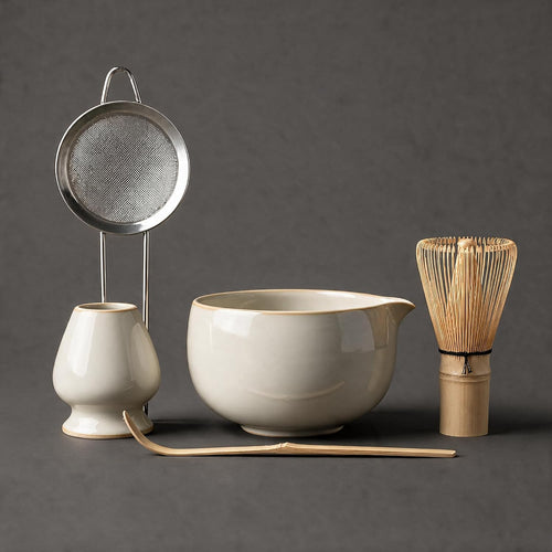 Ceramic Matcha Set with Bamboo Whisk