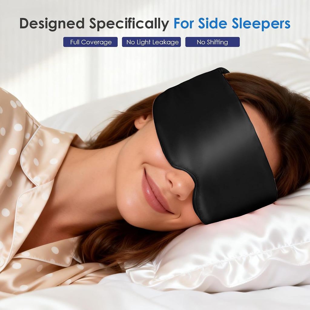 Weighted Silk Sleep Mask, Black