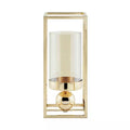 Gold-Tinted Glass Hurricane Candle Holder