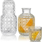 Hobnail Glass Bedside Carafe Set