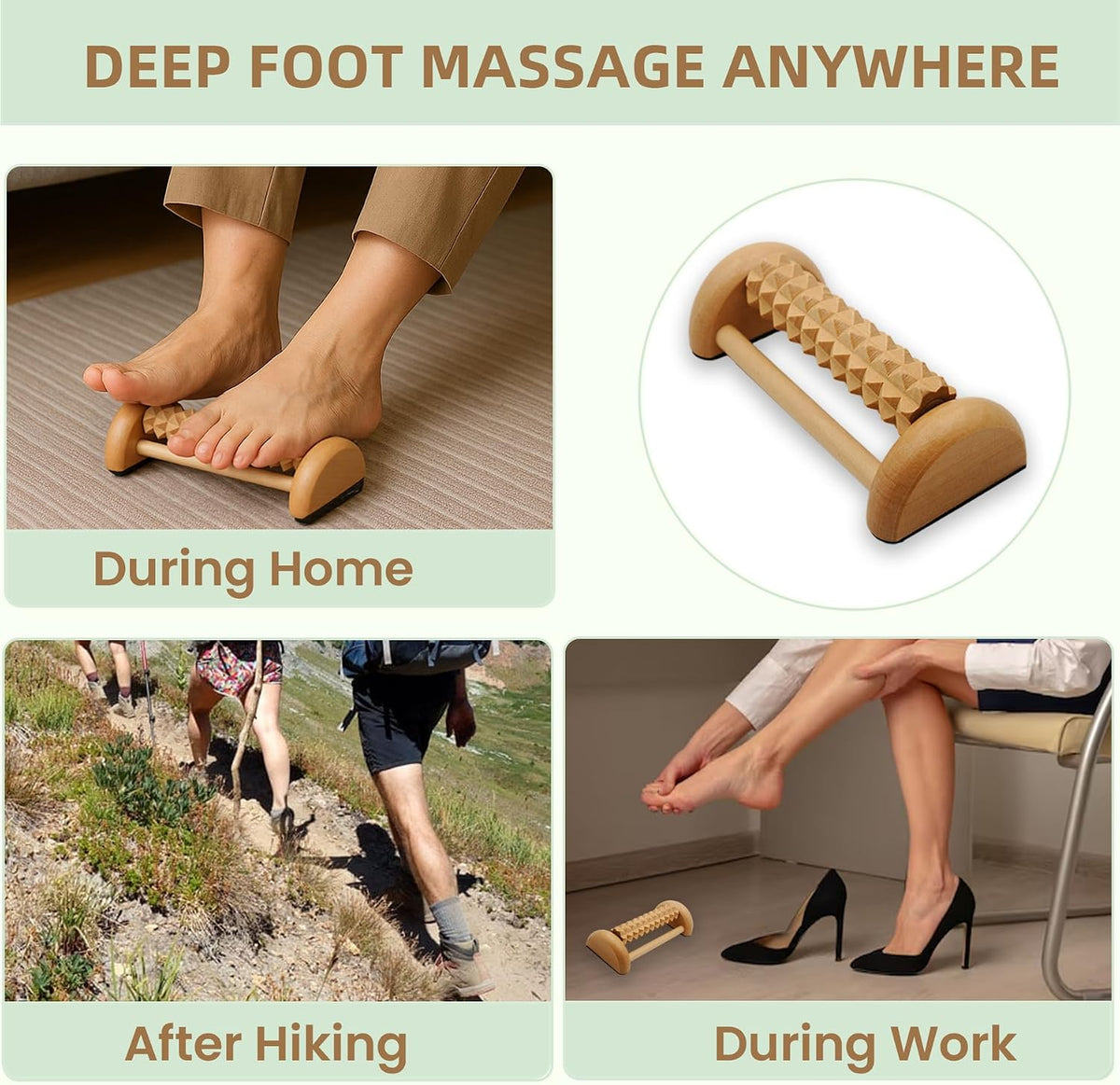 Natural Wood Massage Tool Set