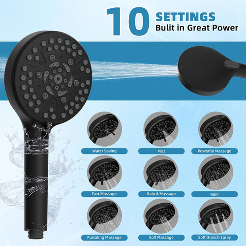 Filtered Rainfall Shower System, Matte Black
