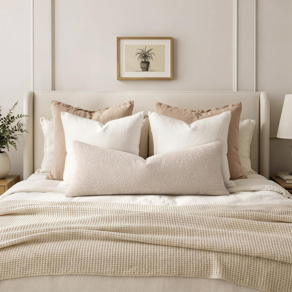 Textured Boucle Lumbar Pillow Cover