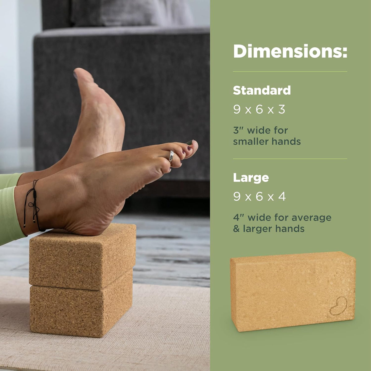 Studio Cork Yoga Blocks, Pair