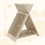 Wooden A-Frame Cat Scratcher
