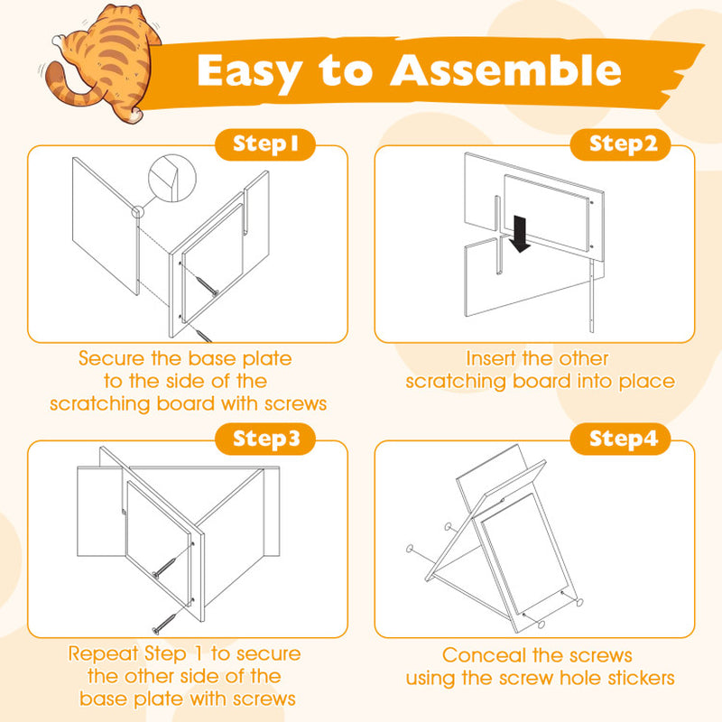 Wooden A-Frame Cat Scratcher