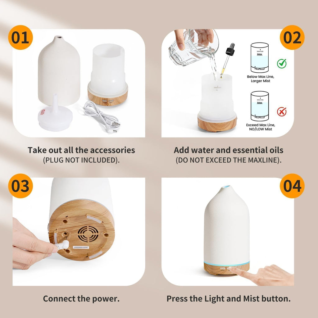 Matte Ceramic Aroma Diffuser