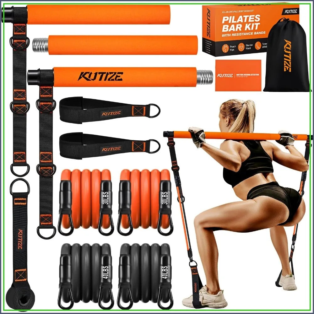Multifunctional pilates bar kit full-body workout
