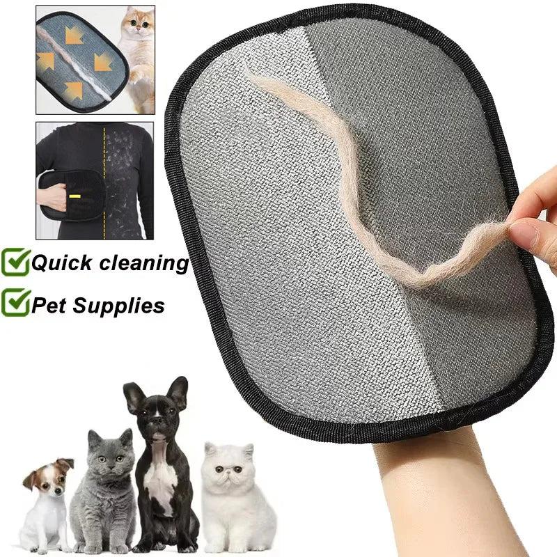 Pet grooming gloves