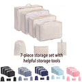 7 piece travel packing cubes set