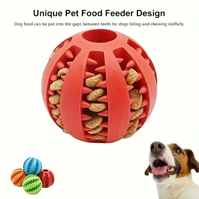 Treat dispensing dog chew ball