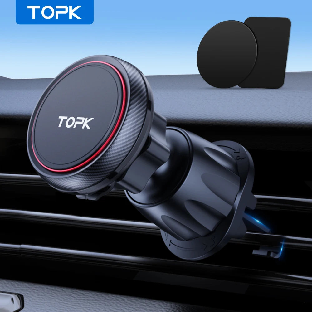 Magnetic car phone mount