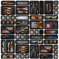 Adjustable drawer organizer set