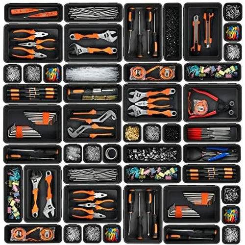 Adjustable drawer organizer set