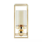 Gold-Tinted Glass Hurricane Candle Holder