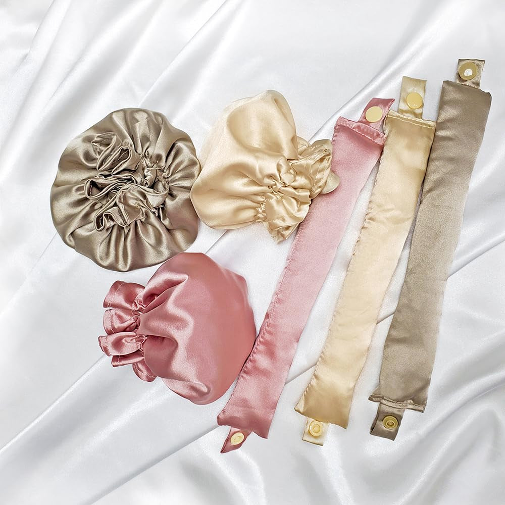 Satin Heatless Curling Set, Champagne