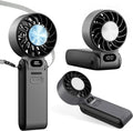 Ice-plate turbo fan in black, three angles