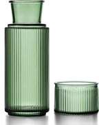 Fluted Glass Bedside Carafe Set