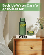 Fluted Glass Bedside Carafe Set