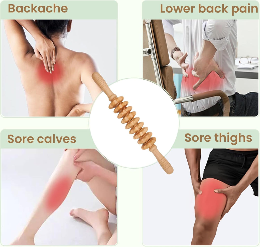 Natural Wood Massage Tool Set