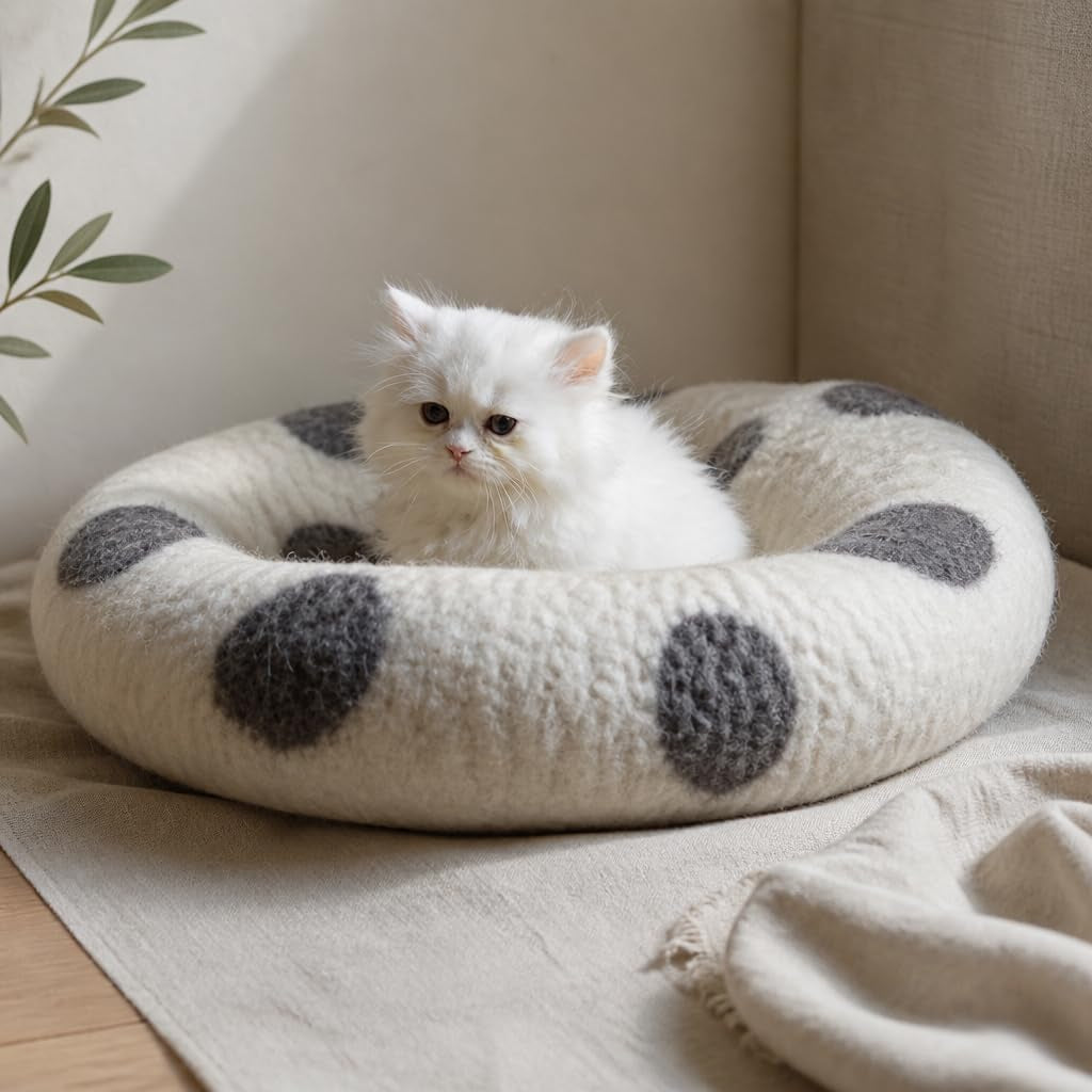Hand-Felted Wool Cat Cave