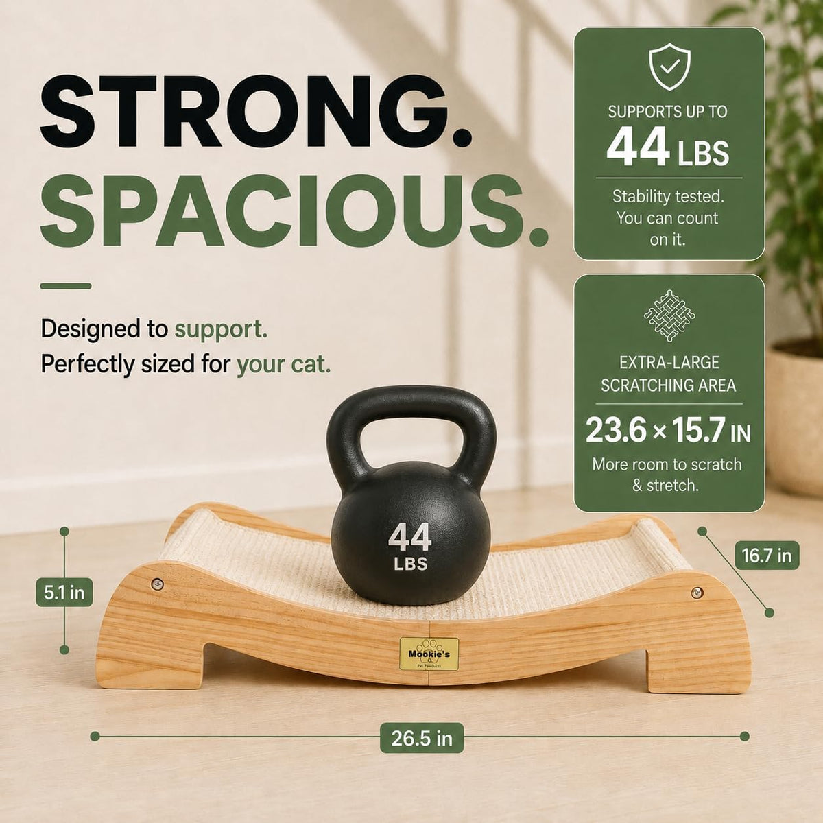 Solid Wood Scratcher Lounge