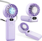 Ice-plate turbo fan in lilac, three angles